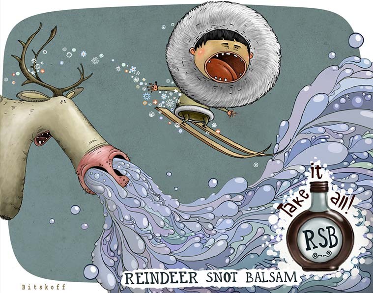 Reindeer Snot Balsam Illustration