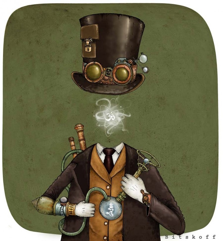 Steampunk Enlightenment Illustration