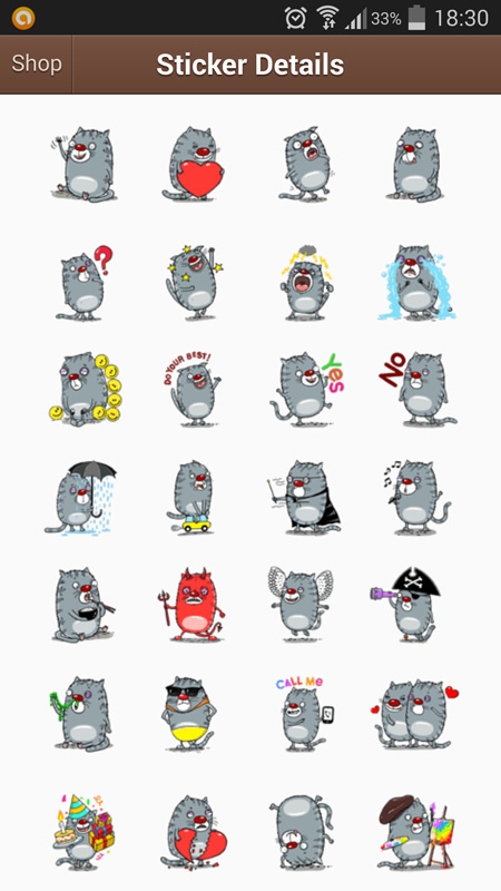 ICKYPEN Icky Cats LINE Stickers Stamps